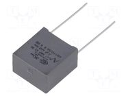 Capacitor: polypropylene; X2; R47 X2; 100nF; 1000VDC; 440VAC; THT KEMET