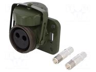 Connector: circular; socket; female; 24V; PIN: 2; olive; 35mm2 ELKE
