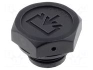 Fill plug; diameter 2 mm side breather hole; Thread: M18; 8÷10Nm ELESA+GANTER