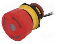 Switch: emergency stop; 22mm; Stabl.pos: 2; NC; red; LED; 24V; IP65 ONPOW