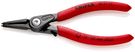 KNIPEX 48 31 J1 Precision Circlip Pliers for internal circlips in bore holes with overexpansion guard with non-slip plastic coating grey atramentized 140 mm