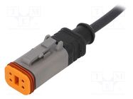 Connection lead; DT06-4S; PIN: 4; straight; 5m; plug; 48VAC; 8A; PUR PHOENIX CONTACT