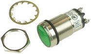 PANEL MOUNT INDICATOR, LED, 25.4MM, GREEN, 24V