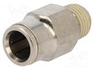 Push-in fitting; straight; nickel plated brass; Thread: BSP 1/4" NORGREN HERION
