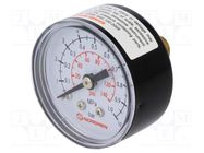 Manometer; 0÷10bar; Mat: plastic; Thread: BSP 1/8"; outside; 40mm 