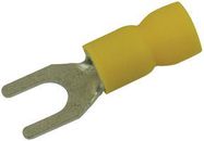 TERMINAL, SPADE/FORK, #10, CRIMP, YELLOW