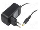 Power supply: switched-mode; mains,plug; 12VDC; 2A; 24W; Plug: EU LVSUN