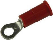 TERMINAL, RING TONGUE, #6, CRIMP, RED