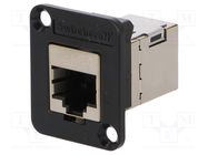 Coupler; EH; Cat: 6a; shielded; RJ45 socket,both sides SWITCHCRAFT