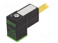 Valve connector; plug; Type: C; PIN: 4; 8mm; female; 24VDC; 4A; 24VAC MURRELEKTRONIK