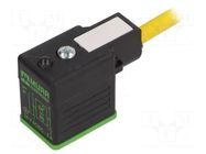 Valve connector; plug; Type: B; PIN: 3; 10mm; female; 24VDC; 4A; 24VAC MURRELEKTRONIK