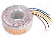 Transformer: toroidal; 300VA; 230VAC; 25V; 25V; 6A; 6A; Leads: cables TALEMA