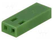 Connector: pin strips; plug; female; PIN: 2; AMPMODU MOD IV; 2.54mm TE Connectivity