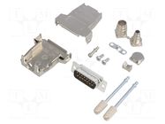 Connector: D-Sub; PIN: 15; plug; male; soldering; for cable; black ENCITECH