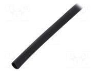 Heat shrink sleeve; thin walled; 3: 1; 1.5mm; L: 30m; black; reel HELLERMANNTYTON
