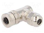 Connector: M12; plug; PIN: 5; female; 60V; angled 90°; IP67; 4A; 4÷6mm TE Connectivity