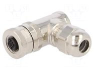 Connector: M12; plug; PIN: 5; female; 60V; angled 90°; IP67; 4A; 4÷6mm TE Connectivity