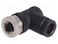 Connector: M12; plug; PIN: 5; female; 60V; angled 90°; IP67; 4A; 6÷8mm TE Connectivity