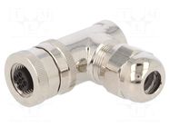 Connector: M12; plug; PIN: 5; female; 60V; angled 90°; IP67; 4A; 4÷6mm TE Connectivity