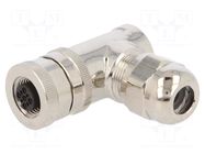 Connector: M12; plug; PIN: 5; female; 60V; angled 90°; IP67; 4A; 4÷6mm TE Connectivity