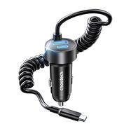 Choetech TC0030 65W 1C1A dual-port car charger with 1.2m spring cable, Choetech