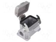 Enclosure for connectors: HDC; size E6; with latch; with cover AMPHENOL
