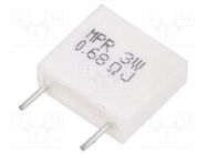 Resistor: wire-wound; THT; 680mΩ; 3W; ±5%; Metal Plate; 14x13x5.5mm SR PASSIVES