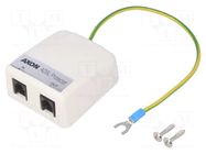 Arrester: for telecommunications networks; for wall mounting HSK DATA