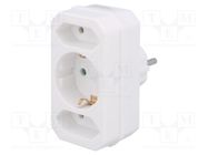 Connector: AC supply; splitter; Type: Euro,child protection LOGILINK
