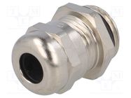 Cable gland; M16; 1.5; IP68; brass; Body plating: nickel HUMMEL