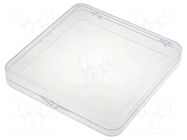 Container: single; polystyrene,polycarbonate; 121x121x14mm LICEFA