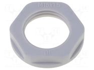 Nut; M16; polyamide; 22mm; grey; Thread: metric; Pitch: 1.5 HELUKABEL
