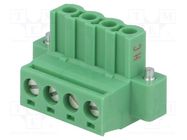 Pluggable terminal block; 5mm; ways: 4; straight; plug; female PHOENIX CONTACT