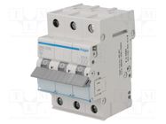 Circuit breaker; 230/400VAC; Inom: 20A; Poles: 3; Charact: B; 6kA HAGER