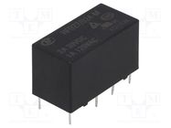 Relay: electromagnetic; DPDT; Ucoil: 24VDC; 2A; 1A/125VAC; 2A/30VDC HONGFA RELAY