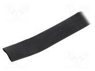 Heat shrink sleeve; thin walled,flexible; 2: 1; 25.4mm; black HELLERMANNTYTON