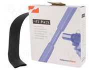 Heat shrink sleeve; 2: 1; 25.4mm; L: 5m; black; cardboard packaging HELLERMANNTYTON