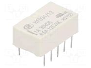 Relay: electromagnetic; DPDT; Ucoil: 12VDC; 2A; 0.5A/125VAC; PCB HONGFA RELAY