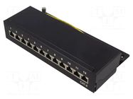 Connector: RJ45; patch panel; Cat: 6; black; IDC LOGILINK