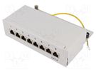 Patch panel; RJ45; Cat: 6; grey; IDC; Number of ports: 8 LOGILINK