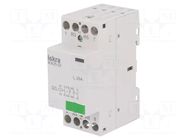 Contactor: 4-pole installation; 25A; 24VAC; NC x2 + NO x2; IKA ISKRA