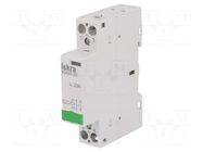 Contactor: 2-pole installation; 20A; 24VAC; NO x2; IKA ISKRA