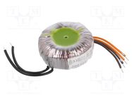 Transformer: toroidal; 80VA; 115VAC; 12V; 12V; Leads: cables BREVE TUFVASSONS