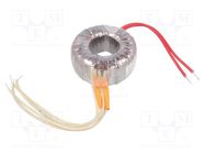 Transformer: toroidal; 40VA; 230VAC; 12V; 12V; 1.67A; 1.67A; Ø: 85mm INDEL