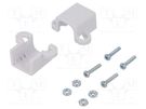 Bracket; white; for micromotors in size 10 x 12 x 24 mm; 2pcs. POLOLU