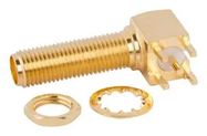 RF CONN, SMA BLKHD R/A JACK, 50 OHM