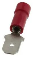 MALE DISCONNECT, 6.35MM, 18AWG, RED