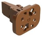 S-WEDGELOCK, 4POS, THERMOPLASTIC, BROWN