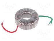 Transformer: toroidal; 300VA; 230VAC; 12V; 25A; Leads: cables; IP00 INDEL