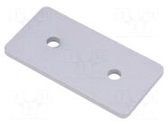 Flat bar; for profiles; with bore without countersunk; W: 45mm ELESA+GANTER